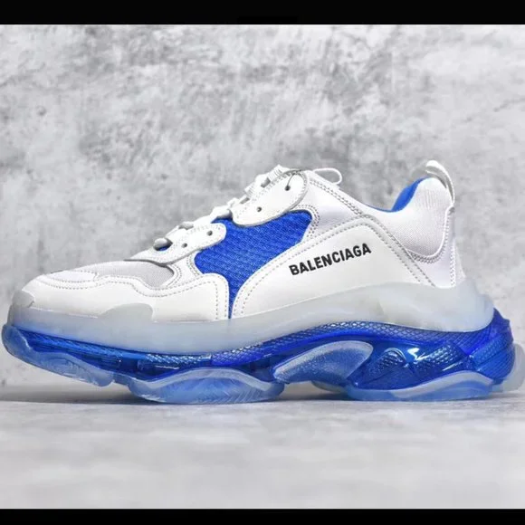 Balenciaga | Shoes | Balenciaga Triple S Whie Blue Size Eu 4  display picture 3
